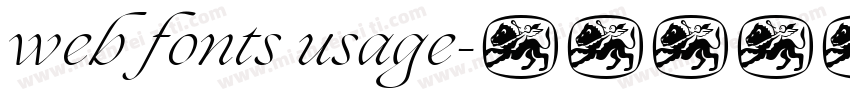 web fonts usage字体转换